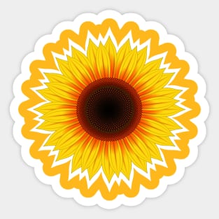 YELLOW Sunflower Blooming Sticker